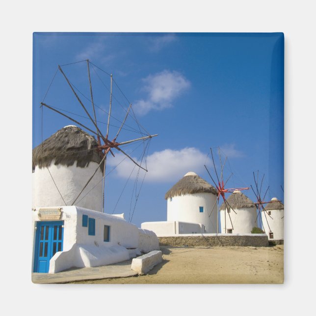 Vackra väderkvarnar på ön Mykonos, Magnet (Framsidan)