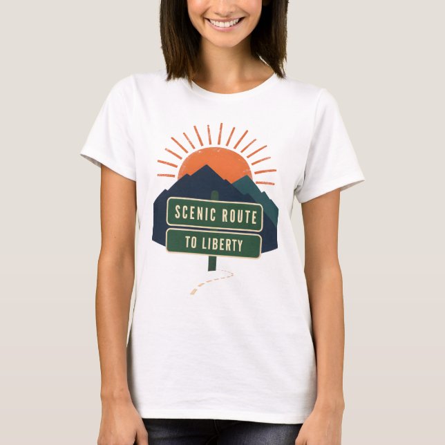 Vackra vägen till frihet Kvinnors T-shirts (Framsida)