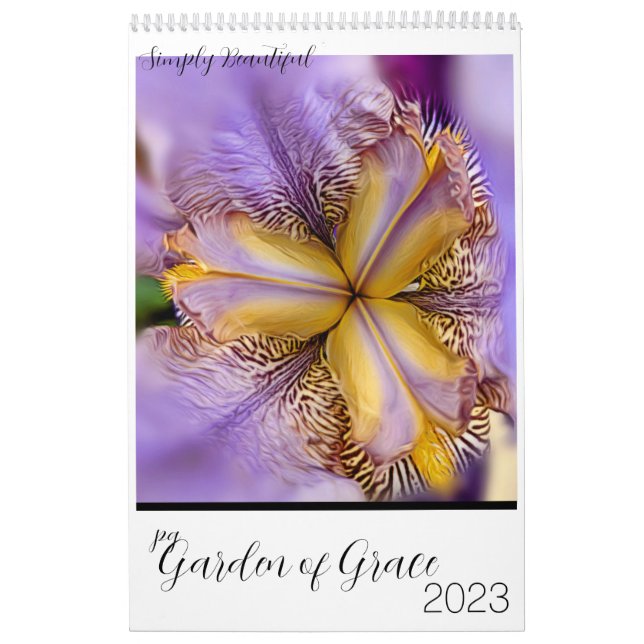 Vackra väggkalender för blommor kalender (Omslag)
