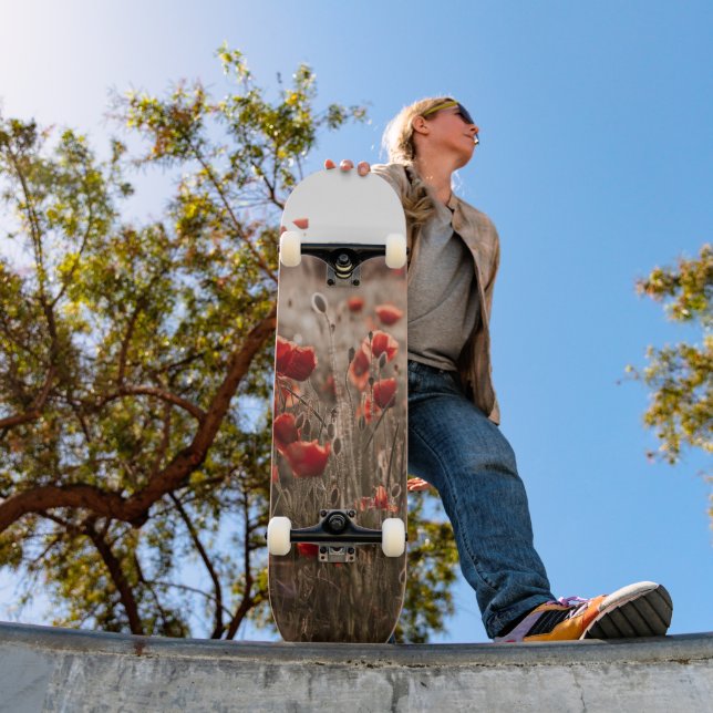 vackra vallmo mini skateboard bräda 18,5 cm (Utomhus 1)