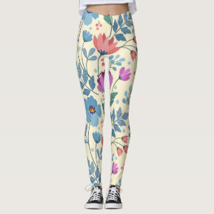 Vackra Vår Blommigt Leggings