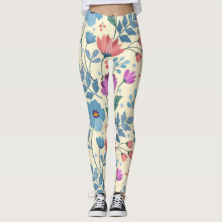Vackra Vår Blommigt Leggings