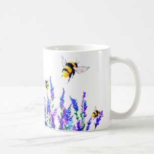 Vackra Vår blommor och bin - Fresh Kaffemugg