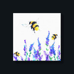 Vackra Vår blommor och bin - Teckning Canvastryck<br><div class="desc">Fina Vår blommor och bin - Söthonungsbi för Teckning - Välj / lägg till din favorittext / Färg - Gör ditt unika gåva - Ändra storlek och flytta eller ta bort och lägg till inslag med anpassning verktyg! - Teckning och MJÖLKS utformning. Du kan också överföra mina designers till fler...</div>