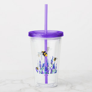 Vackra Vår blommor och bin - Teckning Take Away Mugg