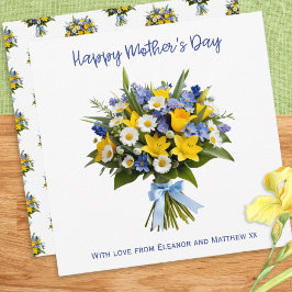 Vackra vårblommor Personlig mors dag Kort