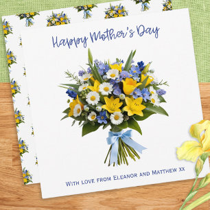 Vackra vårblommor Personlig mors dag Kort