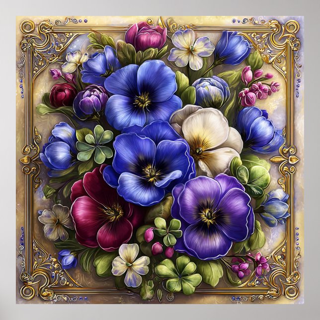 Vackra vårblommor Väggkonst 12 (Framsidan)