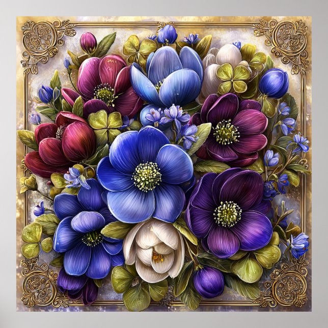 Vackra vårblommor Väggkonst 13 (Framsidan)