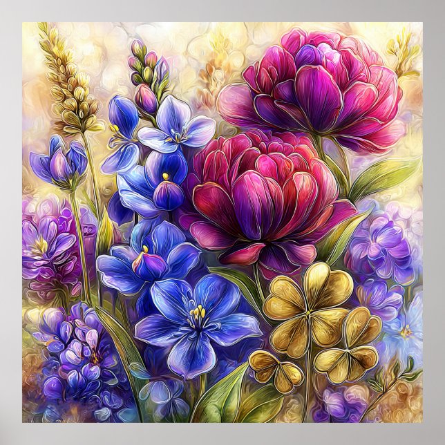 Vackra vårblommor Väggkonst 15 (Framsidan)