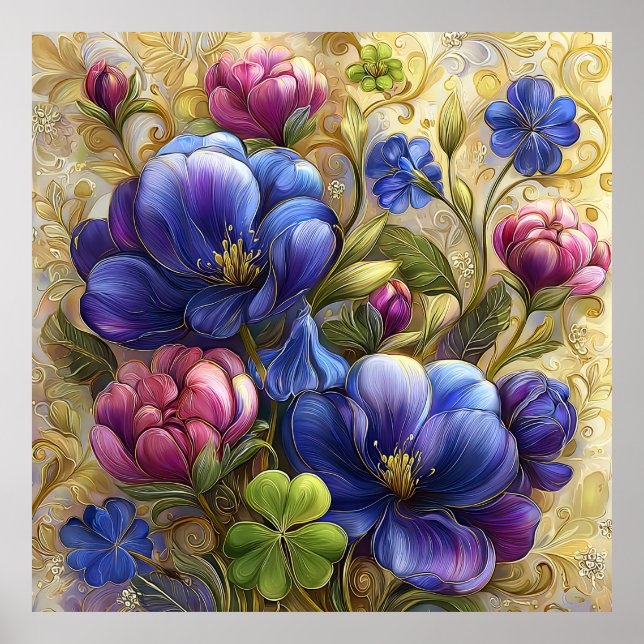Vackra vårblommor Väggkonst 16 (Framsidan)