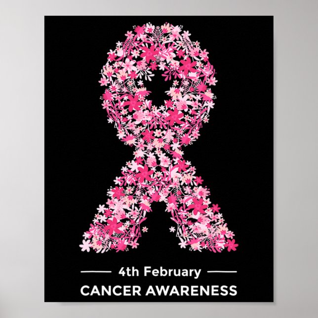 Vackra världsdagen mot cancer poster (Framsidan)