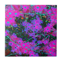 Vackra varma rosa, magenta och akvatiska blå blomm