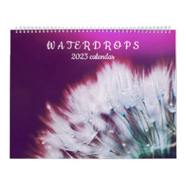 Vackra vattendroppar i blommor - fotografi kalender