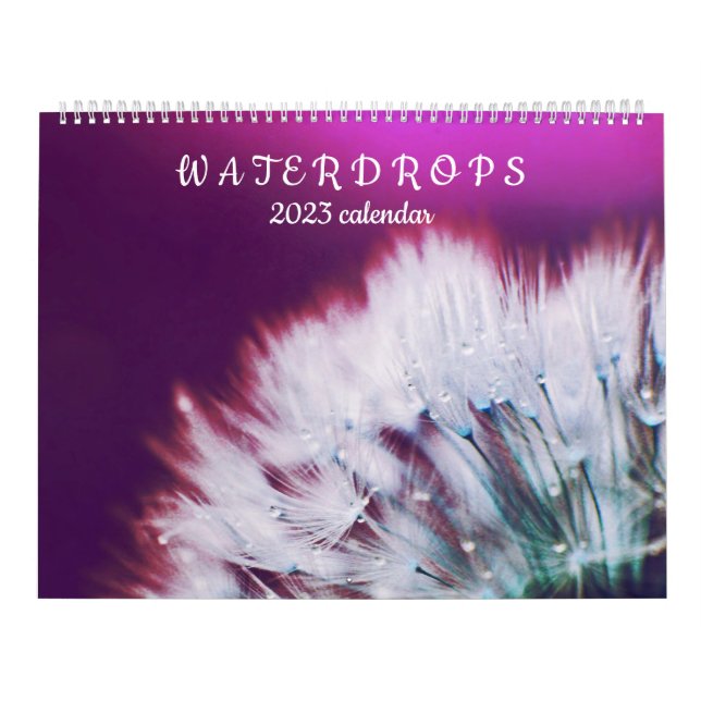Vackra vattendroppar i blommor - fotografi kalender (Omslag)