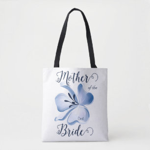 Vackra vattenfärgen Blue Flower Mor i Bride Tygkasse