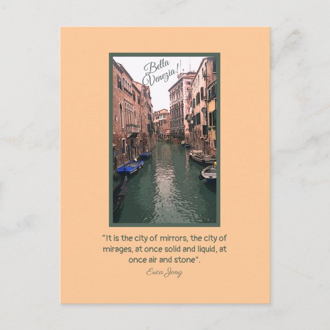 VACKRA VENEDIG/Bella Venezia!   Vykort (Framsida)
