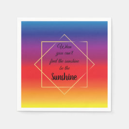 vackra vibrerande solnedgång med citatet av guld g pappersservett