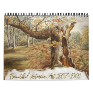 Vackra Viktorianska målningar liggande natur Kalender
