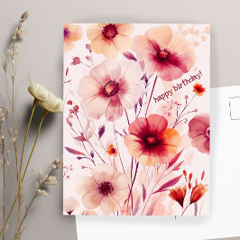 Vackra Vilda Blommor Blommor GRATTULERAR PÅ FÖDELS Vykort