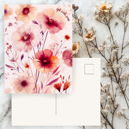 Vackra vilda blommor Blommor ÖNSKAR SNART FRISK IG Vykort