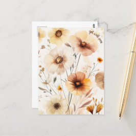 Vackra vilda blommor BLOMMOR TILLFRISKNAR SNART Vykort