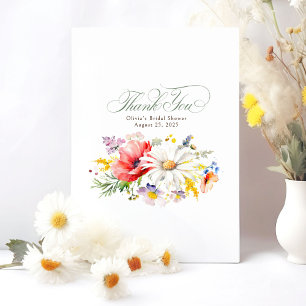 Vackra vilda blommor Liten tack Kort