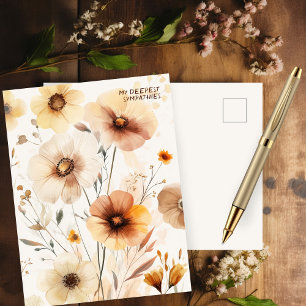 Vackra vilda blommor SORG SEN ANSKAN FÖR DIN FÖRLU Vykort