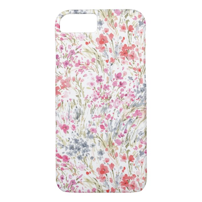 Vackra vildblommor Mönster Case-Mate iPhone Skal (Baksida)