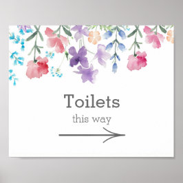 Vackra vildblommor | Trädgård Bröllops Toalett Sky Poster