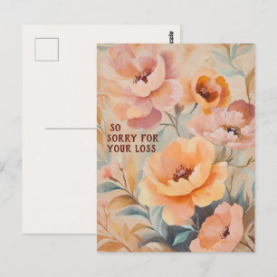 Vackra, viltblommor Blommor SORRY FOR LOSS Vykort