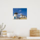 Vackra vindkraftverk på ön Mykonos. Poster (Kitchen)