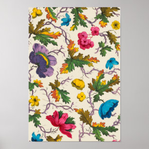 Vackra Vintagar botaniska illustrationer Poster