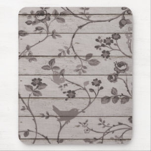 Vackra vintagar elegant blommigt fåglar fjärilar musmatta