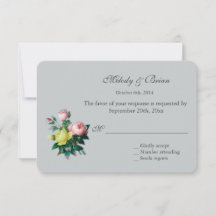vackra vintage rosa och gula rosblommor RSVP
