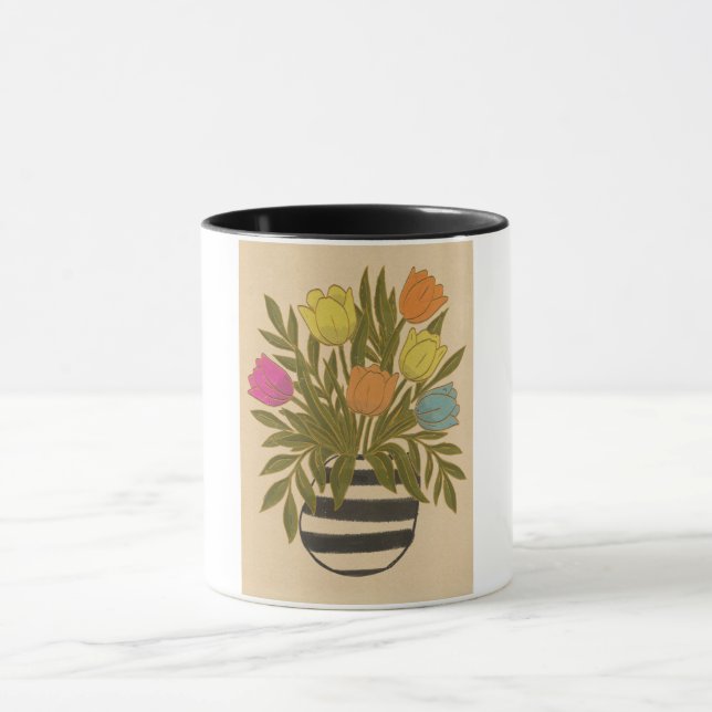 Vackra Vintage Tulpaner Mugg (Center)