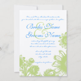 Vackra Vintagens blomsterinbjudan Inbjudningar