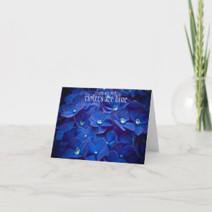 Vackra "Violes are Blue" Birthday Card Kort