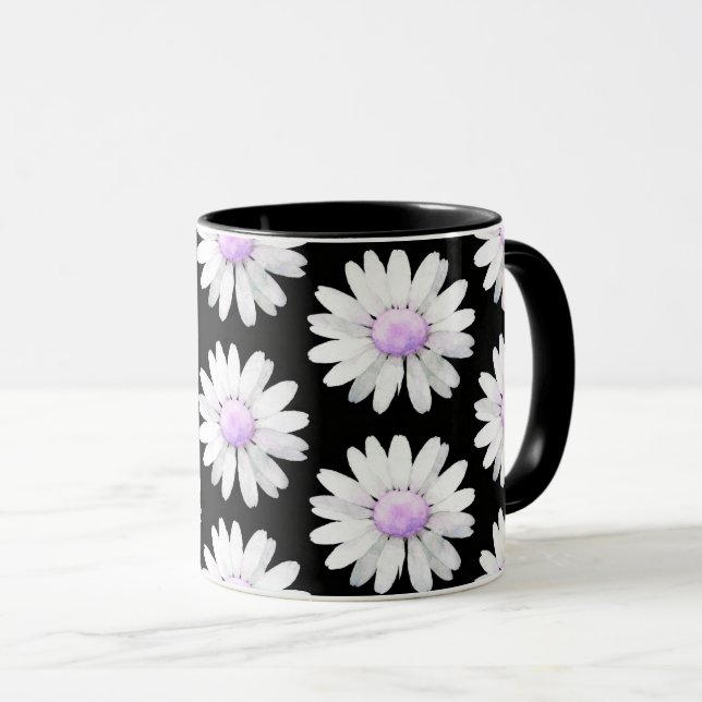 Vackra Violetta Prickiga Margaritor Mugg (Framsida höger)