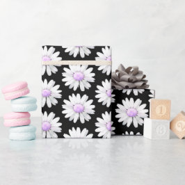 Vackra Violetta Prickiga Prästkragar Presentpapper