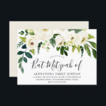 Vackra vita blommor Pub Mitzvah Bat mitzvah Inbjudningar<br><div class="desc">Vackra vitblommor Pub Mitzvah Bat mitzvah Lämplig för både Pub Mitzvah och Bat mitzvah</div>