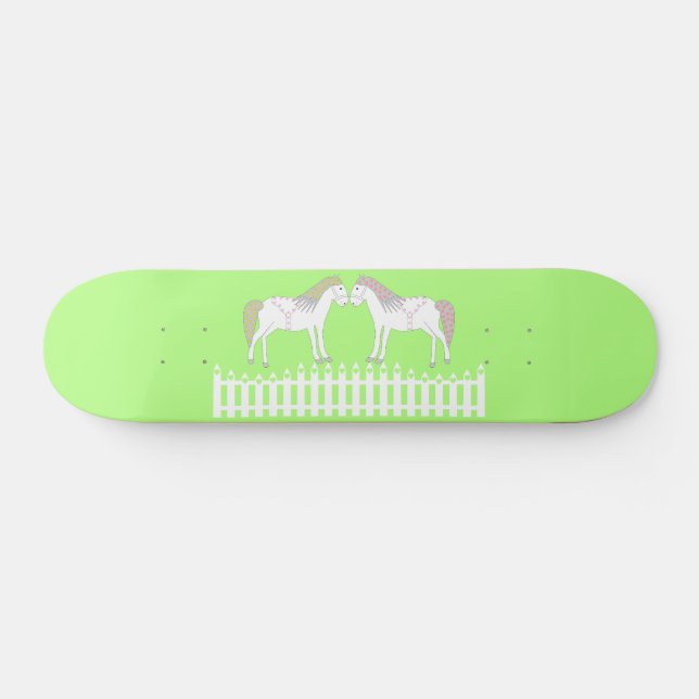 Vackra vita bröllopshästar mini skateboard bräda 18,5 cm (Horz)