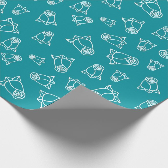 Vackra vita bröllopsrosor Förlovning Sömlös Presentpapper (Hörn)