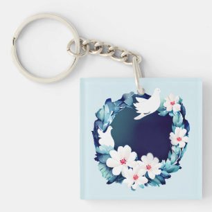 Vackra vita Dovar Blommigt Utandning