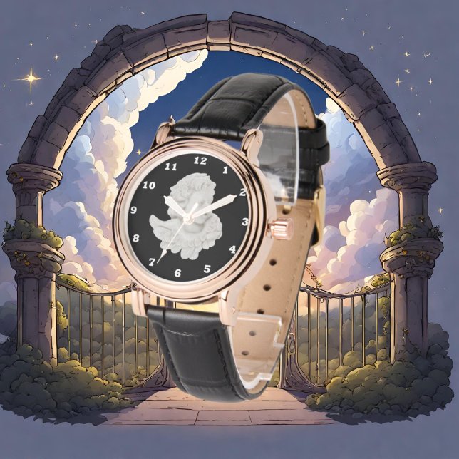 Vackra Vita gorgatorget (handklocka) Armbandsur (Skapare uppladdad)