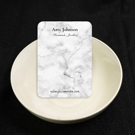 Vackra Vita marmoreringskort Visning Visitkort