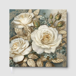 Vackra vita rosor gästböcker