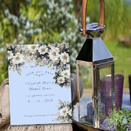 Vackra vita rosor Vinor Blåa blad Spara Datumet