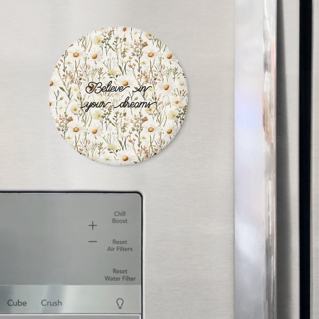 Vackra vita tusenskönor födelsedag magnet (In Situ (Fridge))