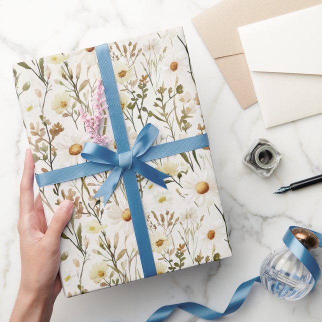 Vackra vita tusenskönor födelsedag presentpapper (Gifting)